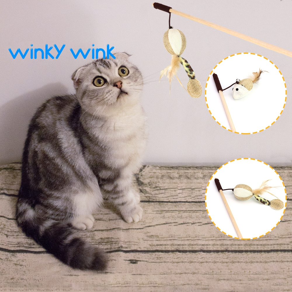 Winky Wink ของเล่นแมว🐱ไม้ล่อแมว  ของเล่นสัตว์เลี้ยง ของเล่นแมว Cat Teaser
