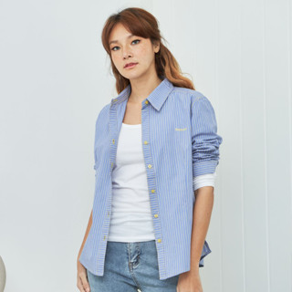 Stephanie เสื้อเชิ้ตแขนยาวฟ้าน้ำเงิน(OWS32BU)