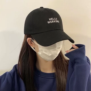 HAT02 สินค้าพร้อมส่งหมวกแก๊ปกันแดด หมวแก๊ปปักอักษร สไตล์เกาหลี