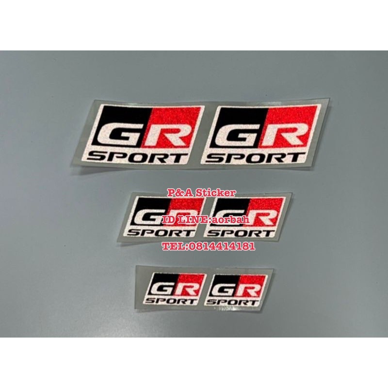 สติ๊กเกอร์อิงค์เจ๊ต GR SPORT งานสะท้อนแสงอย่างดี มี4ขนาด เล็ก,กลาง,ใหญ่, ขนาดจัมโบ้ 4*8ซม 1ชุด2ชิ้น