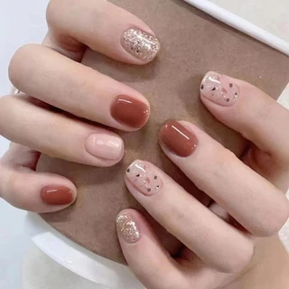 【R825】เล็บปลอมเจล ร้านไทยเล็บปลอมกันน้ำ กล่องละ 24 ชิ้น พร้อมส่ง