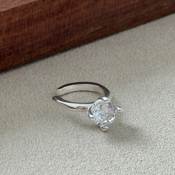 Suwann.na [ราคาต่อชิ้น] ต่างหู ต่างหูหนีบ เพชรกลม