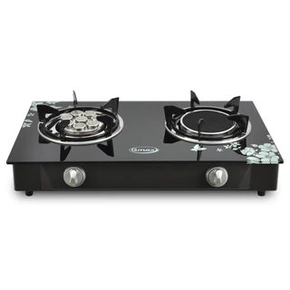 Gmax เตาแก๊สหน้ากระจก เตาแก๊ส 2 หัว เตาแก๊สตั้งโต๊ะ รุ่น GL-702-Series เตาแก๊สครัวเรือน ทำความสะอาดง่าย (รับประกัน1ปี)
