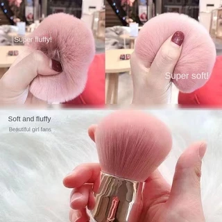 แปรงแต่งหน้า คาบูกิ kabuki ขนนุ่ม หนา พกพาสะดวก มี 2 สีให้เลือก แปรง (สีชมพู สีเงิน)