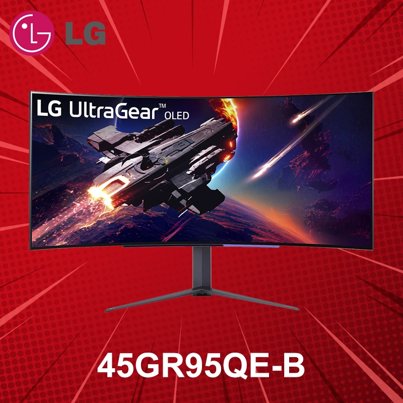จอมอนิเตอร์ 45" LG UltraGear 45GR95QE-B Curved OLED 2K 240Hz ประกันศูนย์ 3 ปี