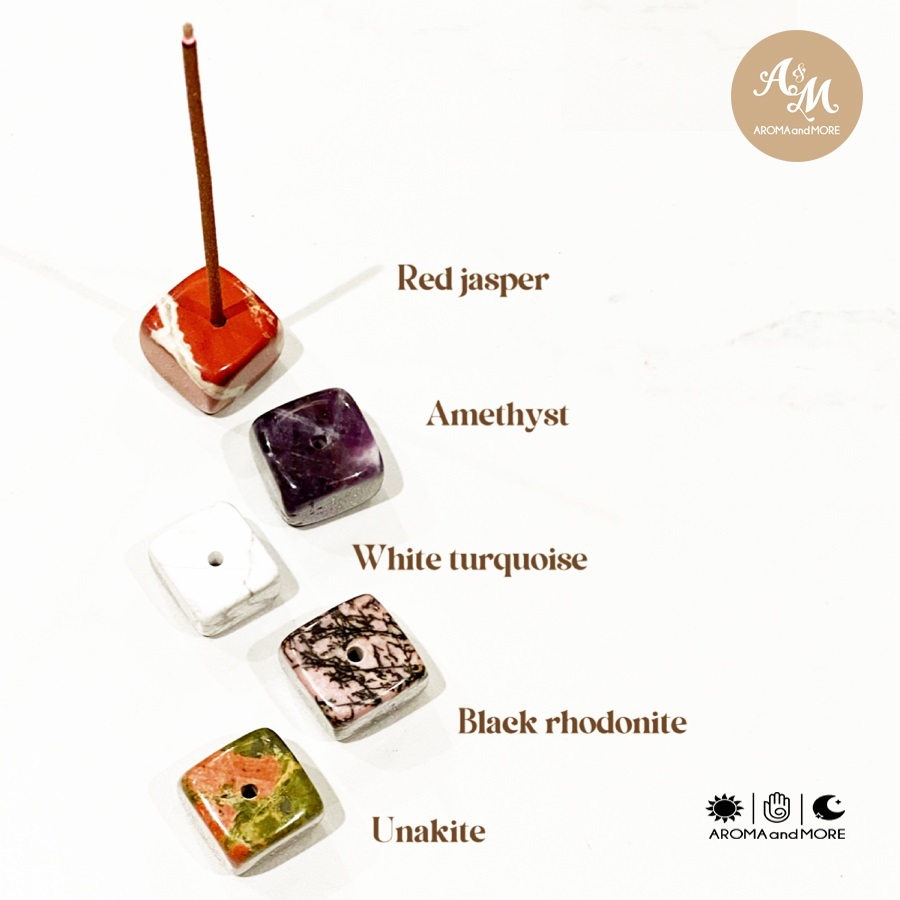 Aroma&More หินคริสตัล สำหรับวางก้านธูป Crystal incense holder หินธรรมชาติ ขัดเงา วางตกแต่ง ขนาด 2x2x2cm ราคา ถูกที่สุด ดีลบีเคเค