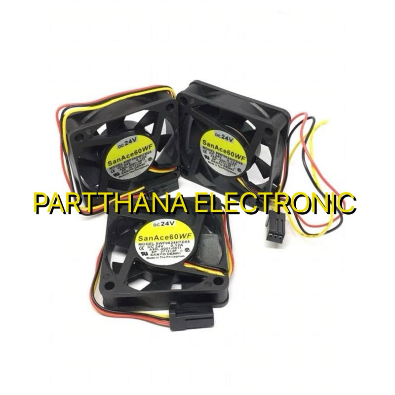 9WF0624H7D05 24VDC 0.12A 60*60*15 MM 3สาย เครื่องFANUC พร้อมส่งในไทย🚛💨