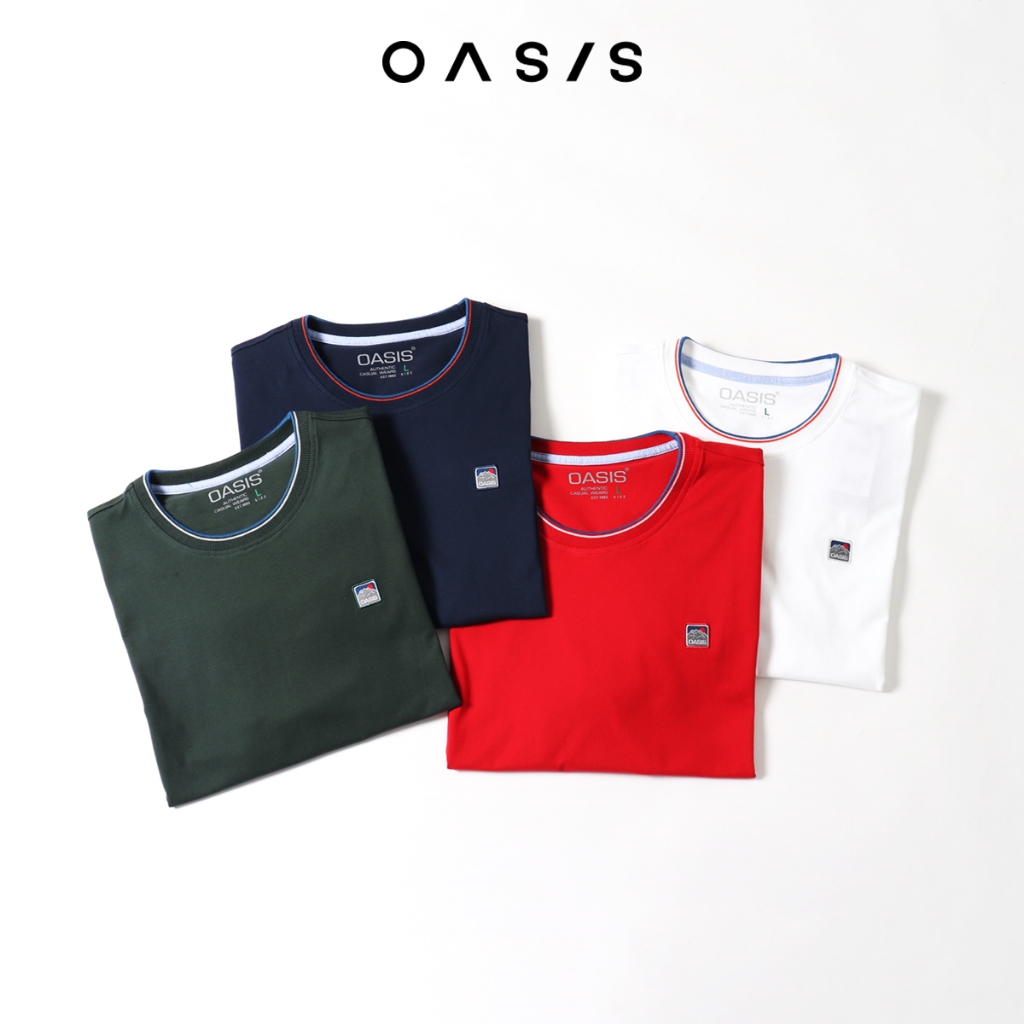 OASIS เสื้อยืดผู้ชาย รุ่น MTC-1848 เสื้อยืดคอกลม cotton100%