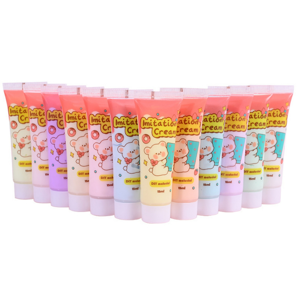 กาว วิปครีม ปลอม 15ml (แถมฟรี หัวบีบ)ตกแต่งเคสโทรศัพท์ วิปครีมปลอม กาวครีม