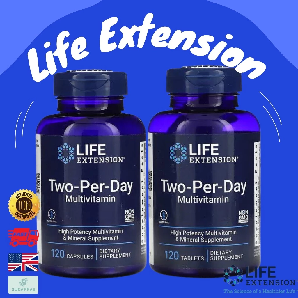 พร้อมส่ง Life Extension Two-Per-Day Multivitamin 60 120 Capsules Tablets วิตามินรวม แร่ธาตุต่างๆ