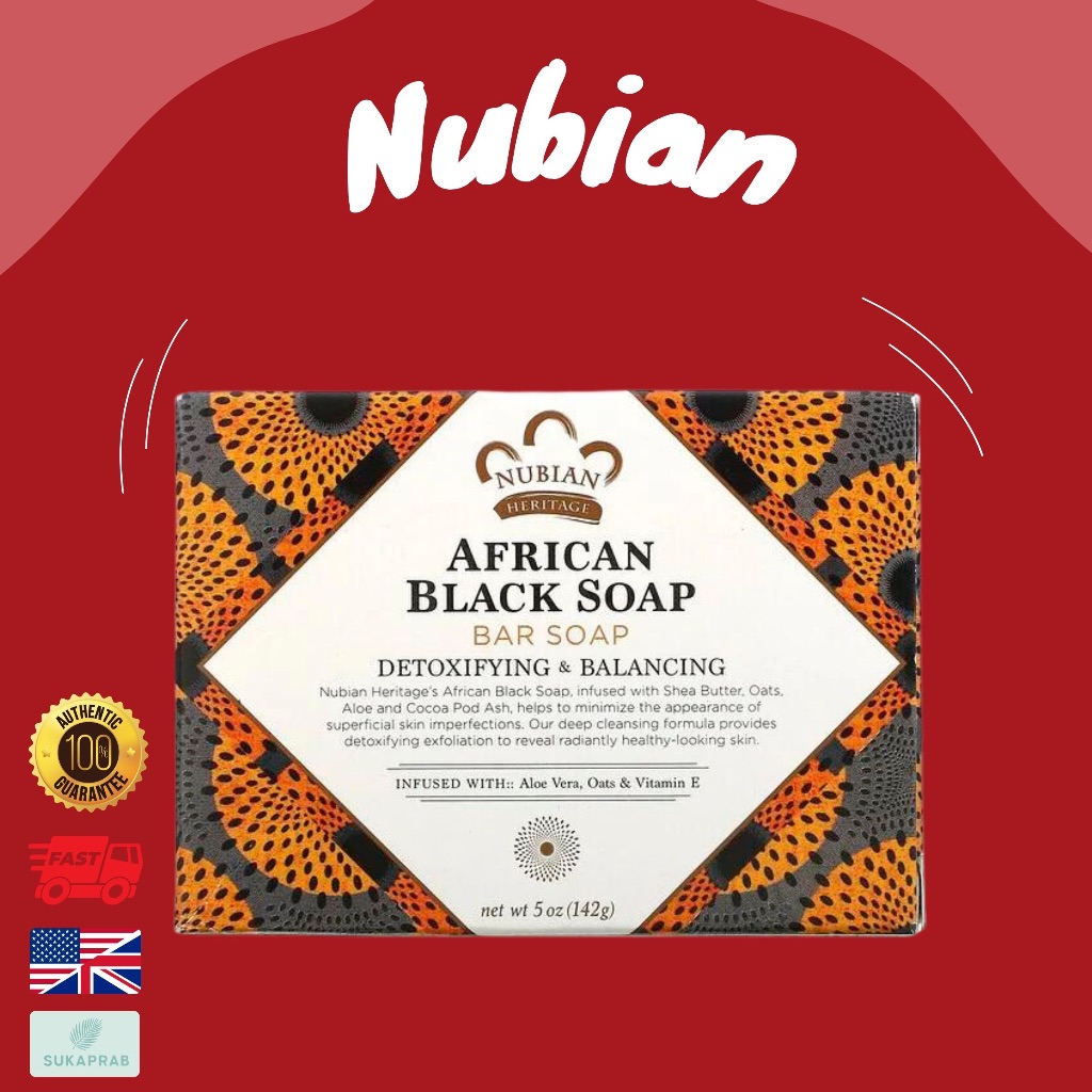 พร้อมส่ง Nubian Heritage African Black Bar Soap 142 g สบู่ดำนูเบียนแอฟริกัน