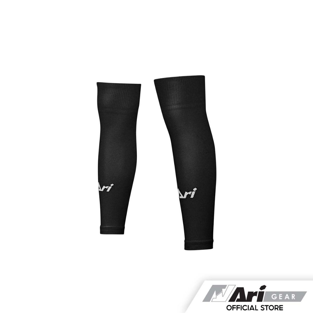 ARI FOOTBALL JUNIOR SLEEVE SOCKS - BLACK/WHITE ถุงเท้าฟุตบอลเด็กตัดข้อสำเร็จรูป อาริ สีดำ