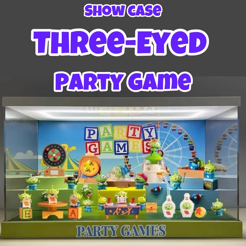 ตู้โชว์ Three-Eyed Party Game กล่องอคิลิค พร้อมอุปกรณ์ประกอบฉาก