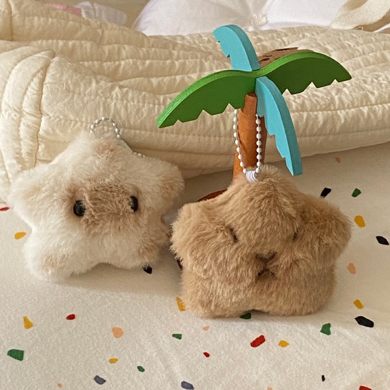 พวงกุญแจ จี้ตุ๊กตาการ์ตูน Capybara ดาว แบบนิ่ม สําหรับตกแต่งกระเป๋าเป้สะพายหลัง รถยนต์ [TH]