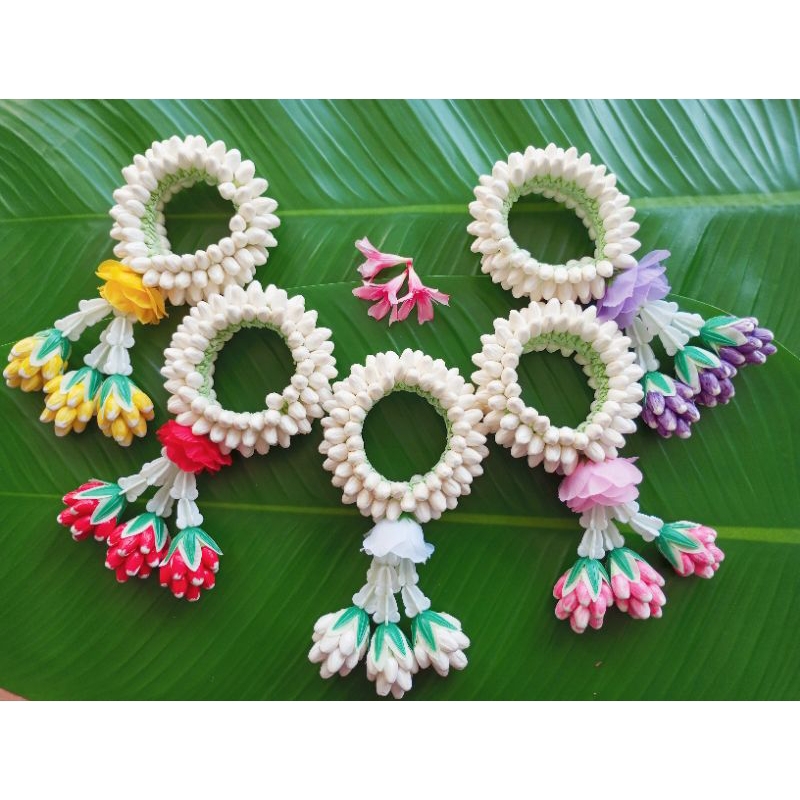 พวงมาลัยมะลิทิชชู่ อุบะดอกข่า พวงมาลัยไหว้พระ พวงมาลัยประดิษฐ์