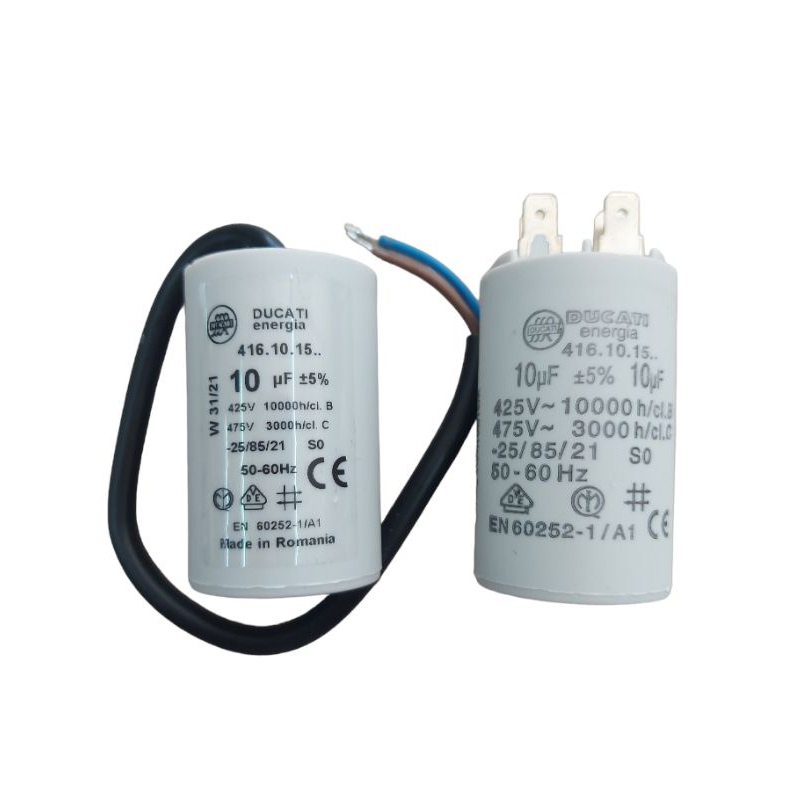 คอนเดนเซอร์ C10uF450V มีทั้งแบบสาย และแบบเสียบ