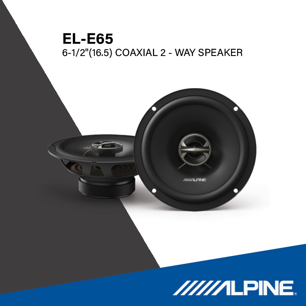 Alpine ลำโพง EL-E65 (SU00409A01) รุ่น EL-series ขนาด 6.5 นิ้ว COAXIAL 2 - WAY SPEAKER เสียงดีทรงพลัง
