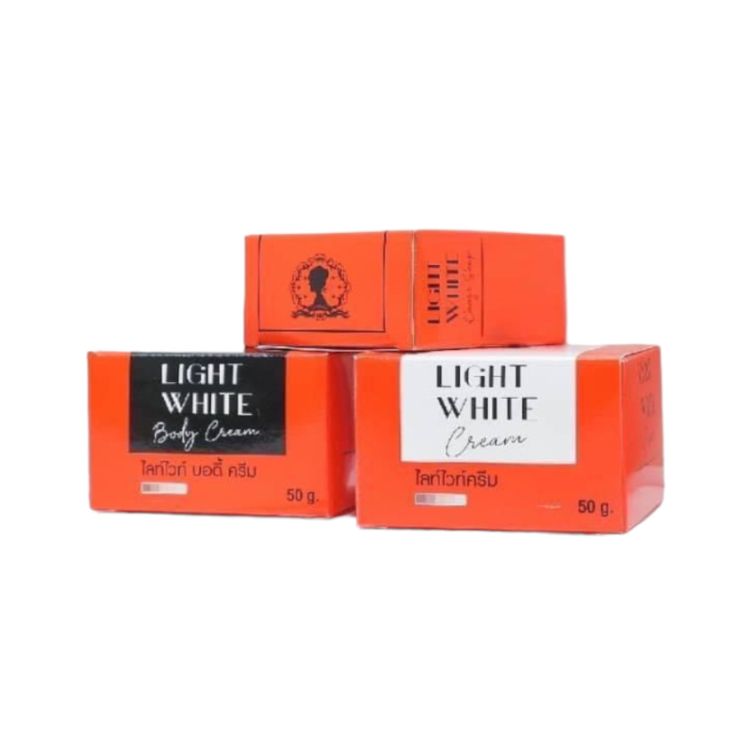 แพคเกจใหม่ เซ็ทครีมไลท์ไวท์(เลิฟลี่) Light White Body Cream