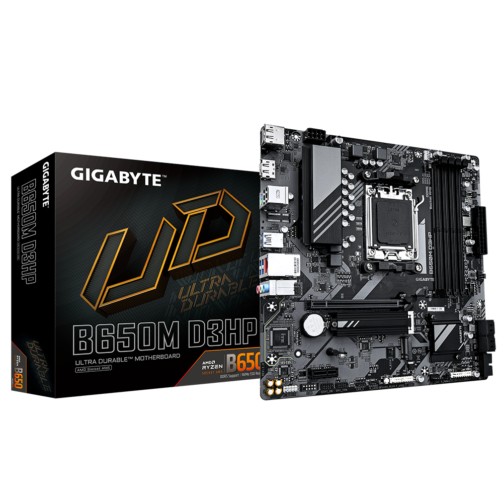 MAINBOARD (เมนบอร์ด) GIGABYTE B650M D3HP (REV. 1.0) (DDR5) (SOCKET AM5) (MICRO-ATX)