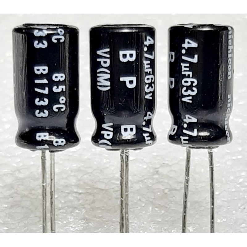 Nichicon VP BP 4.7uf 63v Bipolar Capacitor ตัวเก็บประจุ ชนิด ไม่มีขั้ว