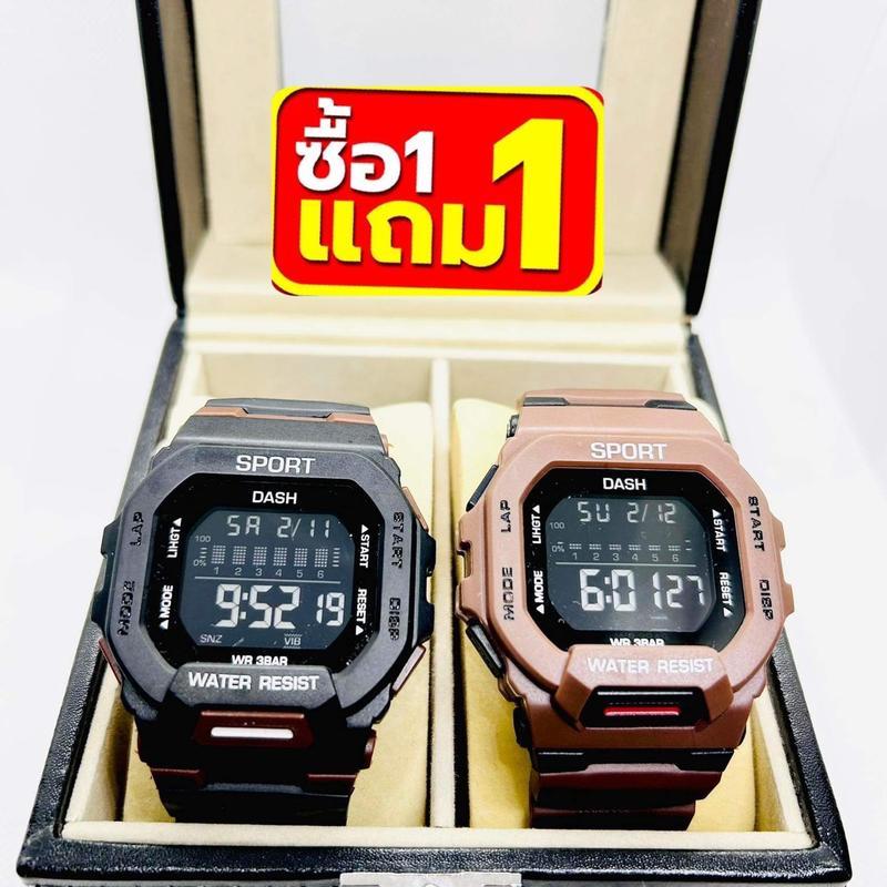 นาฬิกาดิจิตอล ทรงสีเหลี่ยม Sport รุ่นยอดฮิต  ขนาดหน้าปัด 40 mm  กันน้ำ ใส่ได้ทั้งชายและหญิง