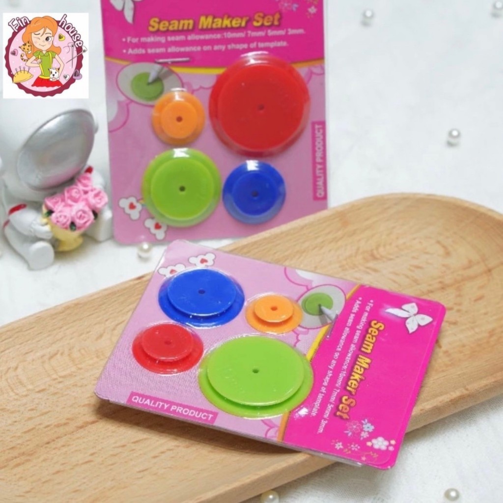 🧸วงกลมเผื่อระยะเย็บ 4 ขนาด ใช้วาดเผื่อระยะ 1 ชุดมี 4 ขนาด ❗❗