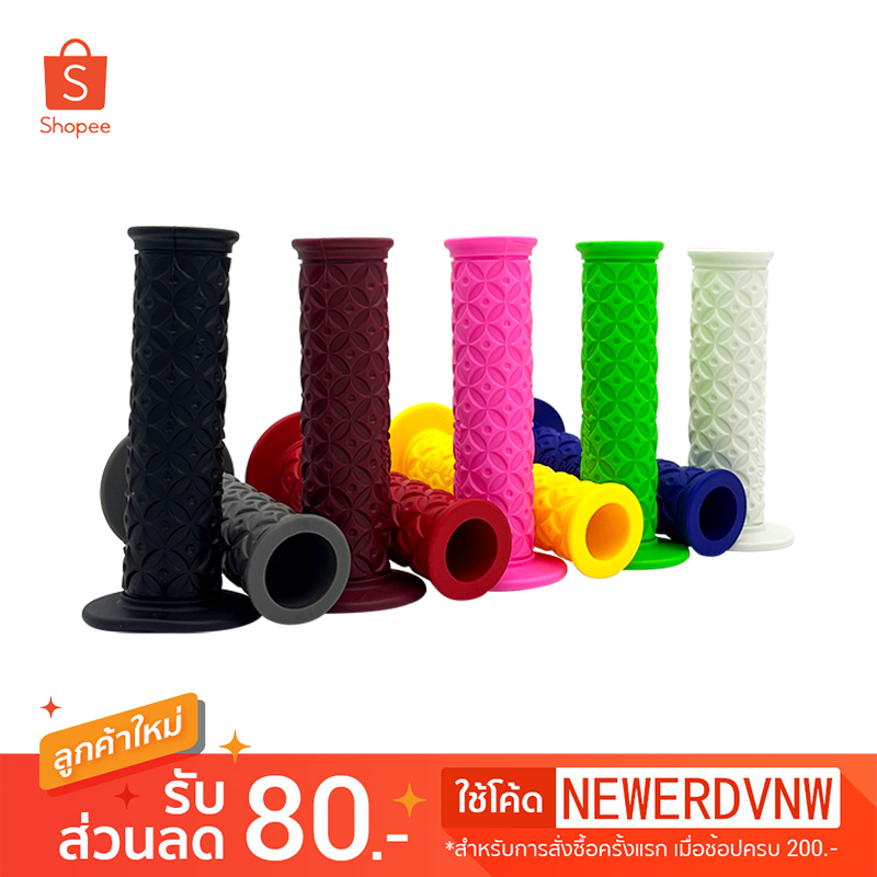ปลอกมือ ปลอกแฮนด์แต่ง ปลายเปิด นิ่มมาก สีเยอะ เด่นสะดุดตา (1คู่) ลายดอกไม้