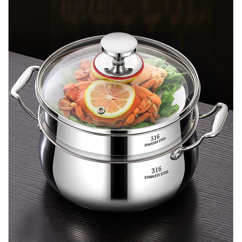 หม้อสแตนเลส หม้อนึ่งสแตนเลส ซึ้งนึ่ง หม้อ พร้อมส่ง
