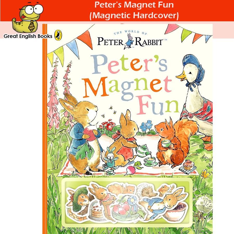 (ใช้โค้ดรับcoinคืน10%ได้ *ลิขสิทธิ์แท้จากอเมริกา Original*  หนังสือนิทาน+แม่เหล็ก Peter Rabbit: Peter's Magnet Fun Board