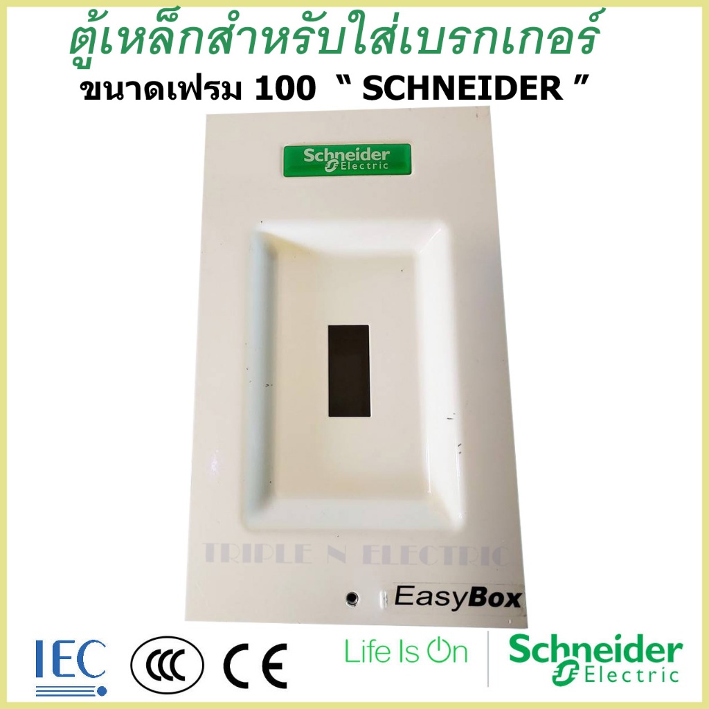 กล่องใส่เบรกเกอร์ขนาด 100 แอมป์เฟรม 2P และ 3P ชไนเดอร์ Schneider EZBOX 100 Easy Box กล่องใส่ EASYPAC