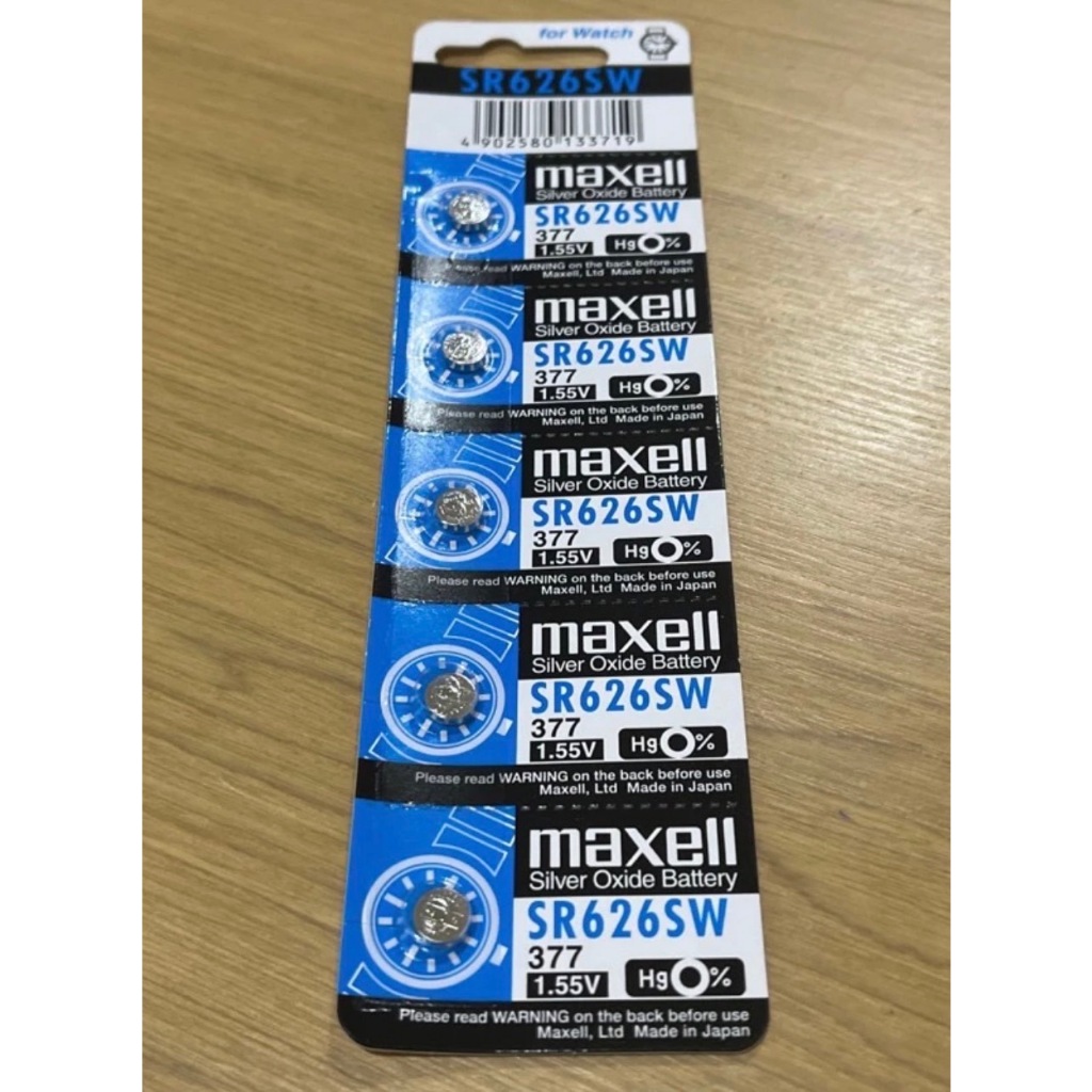 ถ่านกระดุม Maxell SR626SW 1แผง จำนวน 5 ก้อน L114
