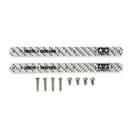 ไม้ไอติมคาบอน "สีเงิน" ของแท้ Tamiya 95307 - HG Carbon Reinforcing Plate Set (1.5mm/Silver) ของแท้