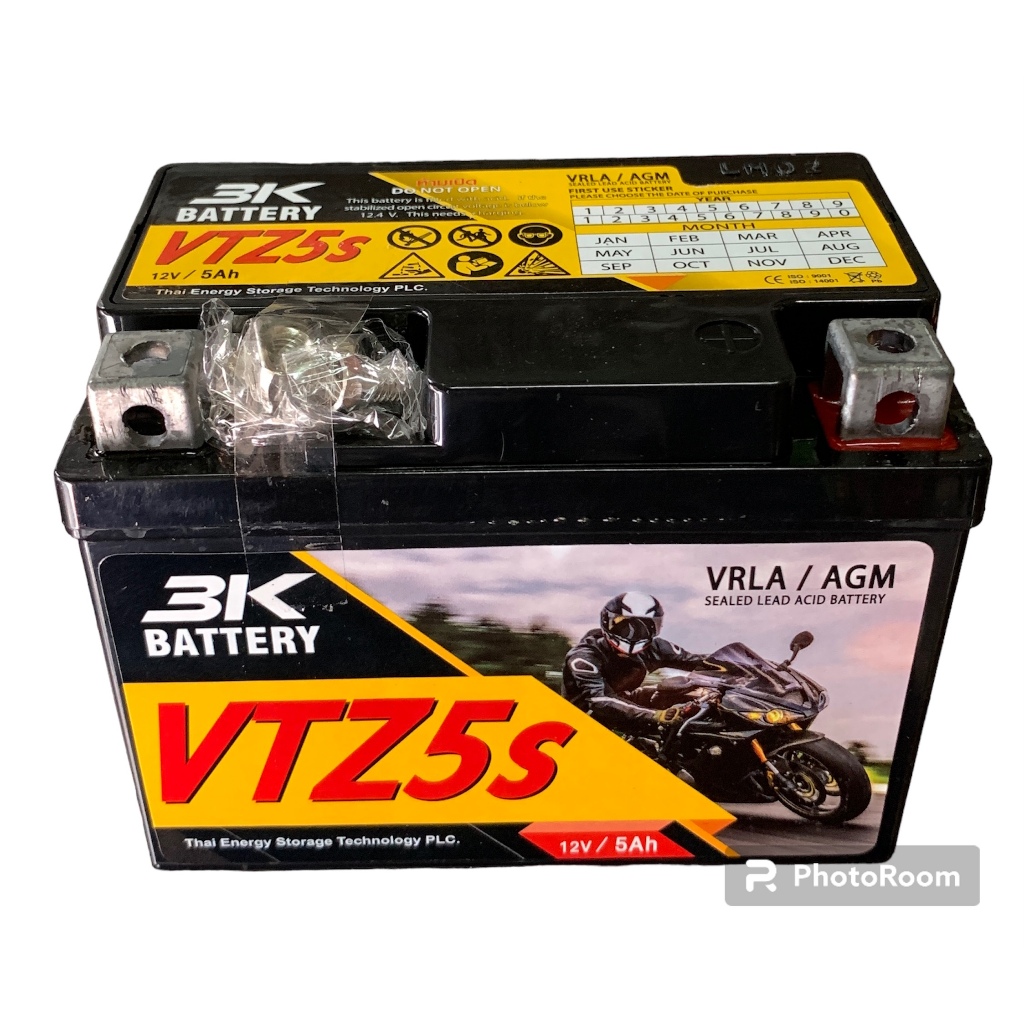 แบตเตอรี่ แห้ง 3K แท้ VTZ5s 5 แอมป์