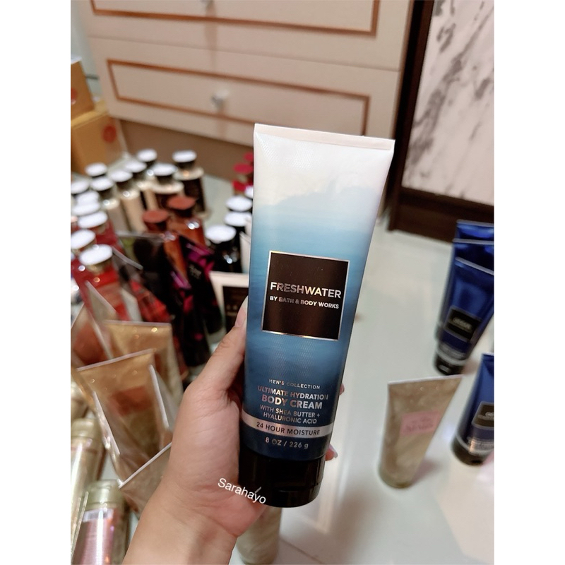 Bath & Body Works Men's Collection Freshwater Ultra Shea Body Cream 226ml. ของแท้