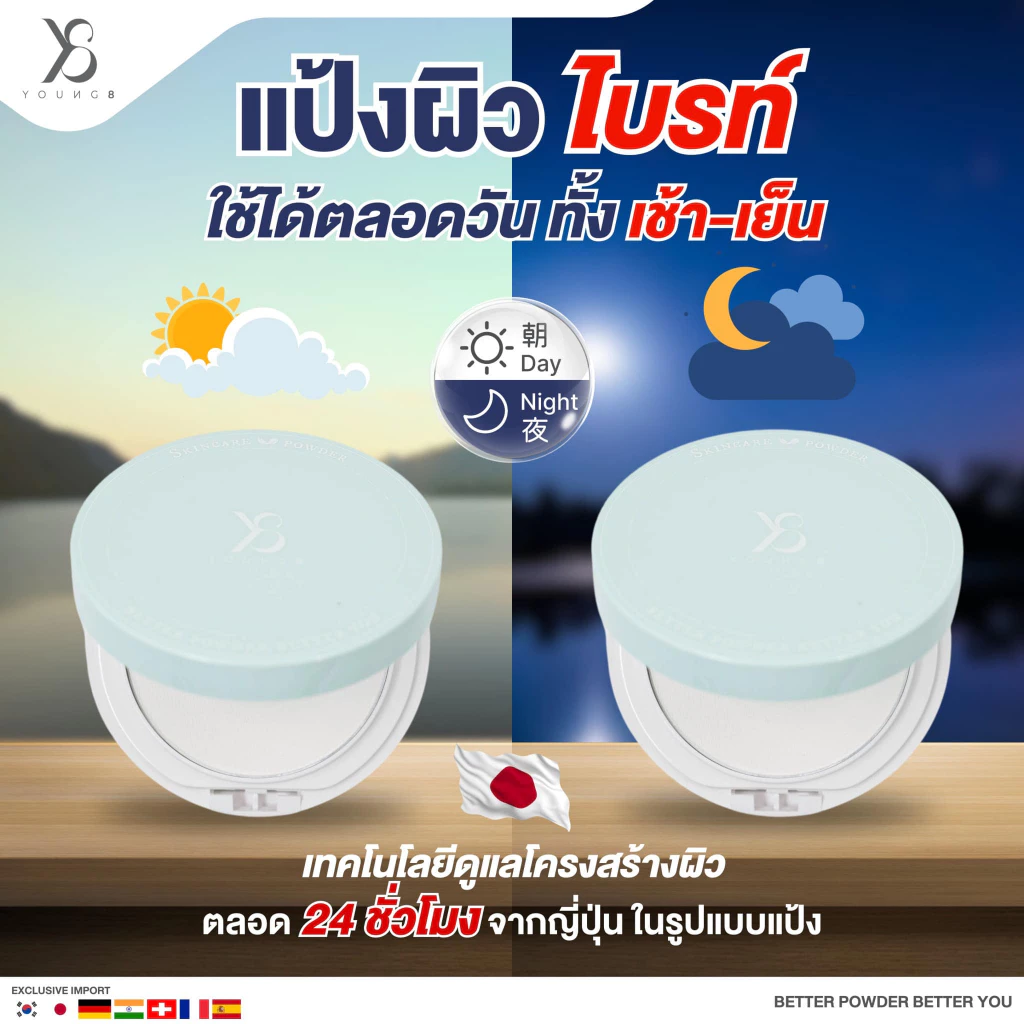 ⚡️ส่งไวใน 1 วัน⚡️Y8 แป้งสกินแคร์ Skincare Powder แป้ง Y8 นวัตกรรมใหม่จากญี่ปุ่น แป้งพัฟ Y8 คุมมัน thumbnail 3