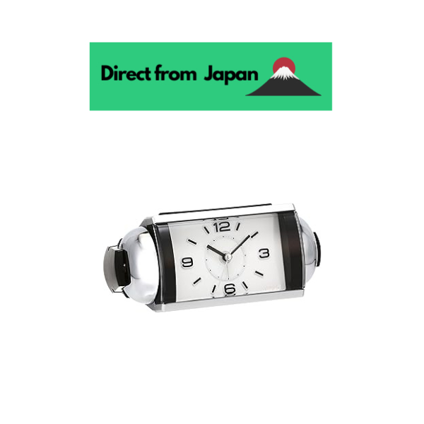 [Direct from Japan]Seiko Clock Alarm Clock Analog Loud Bell Sound PYXIS PYXIS RAIDEN Raiden Silver Metallic NR442S SEIKO
