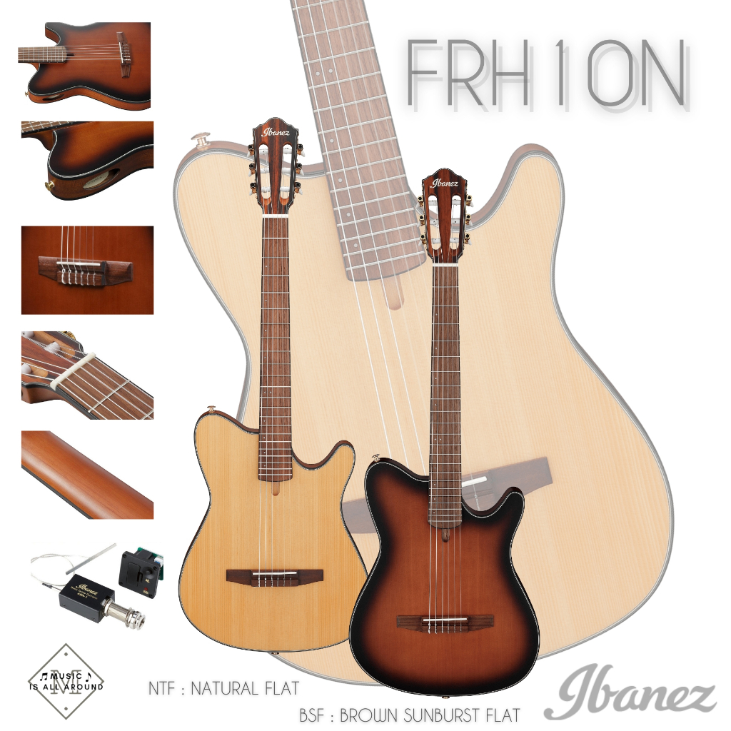 กีตาร์ Acousticไฟฟ้า สายไนล่อน Ibanez รุ่น FRH10N