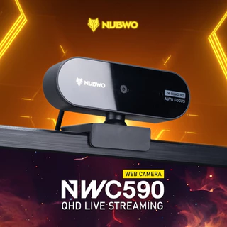 Nubwo NWC590 WebCamra Auto Focus QHD 2K กล้องเว็บแคม ติดตั้งง่าย ใช้งานสะดวก