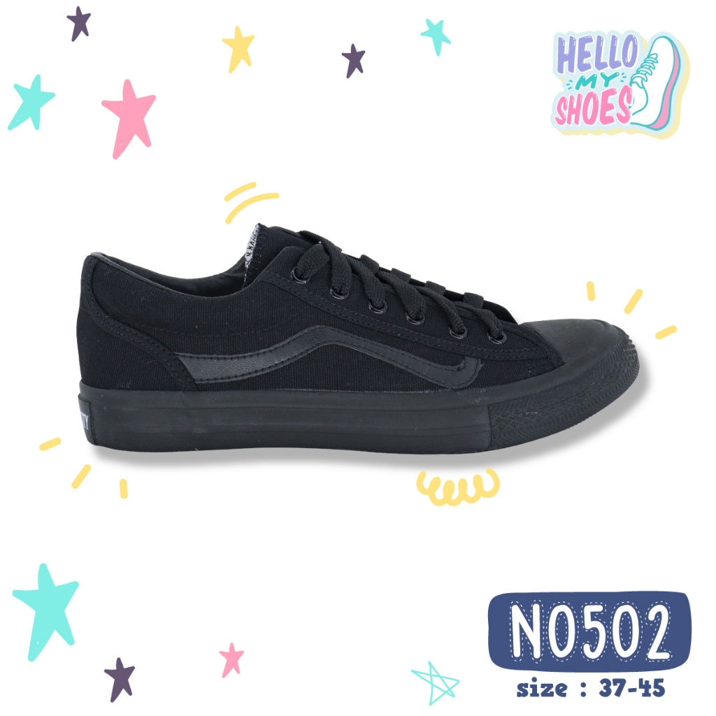 รองเท้าผ้าใบผูกเชือก พื้นยางพารากันลื่น รุ่น NO502 สินค้าตรงปก จัดส่งไว แท้100% รูปที่ 7