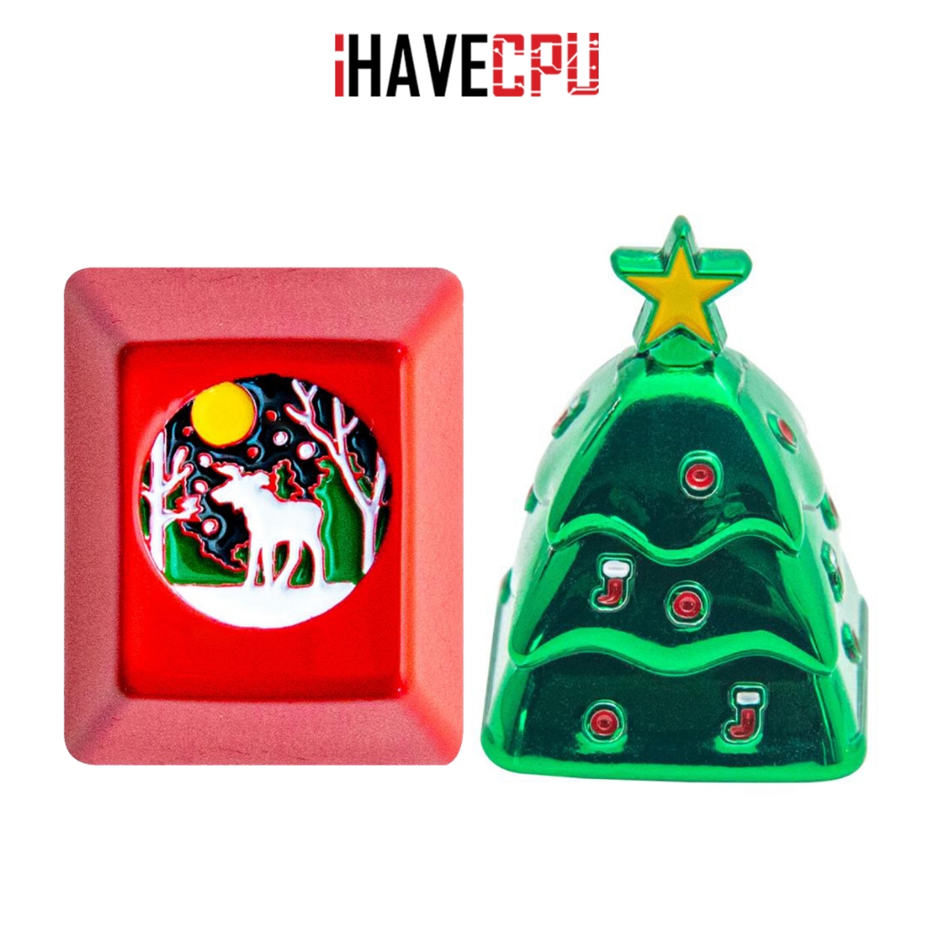 คีย์แคป (keycap) iHAVECPU LOGA METALLIC KEYCAP : MERRY CHRISTMAS 2023