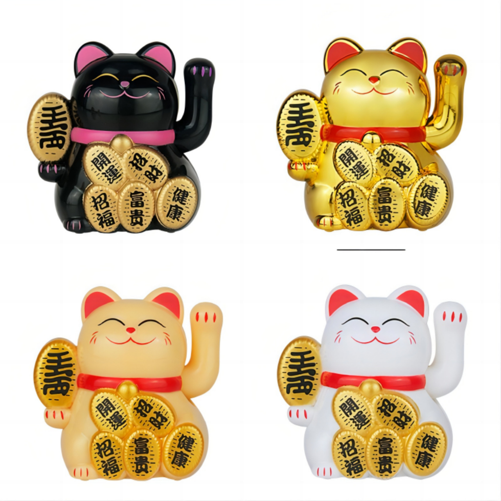Daling_SHOP แมวนำโชค แมวกวัก แมวกวักญี่ปุ่น พลังงานแสงโซล่าเซล ตั้งหน้ารถ ตั้งโต๊ะ ตกแต่งบ้าน