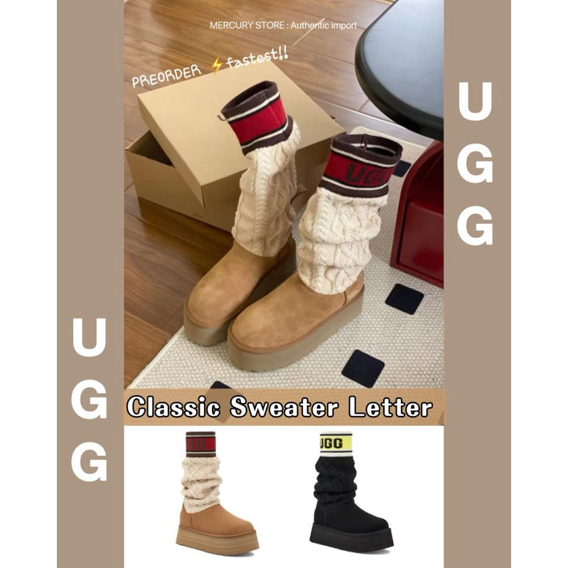 UGG - Classic Sweater Letter แท้100%ตรวจสอบได้!