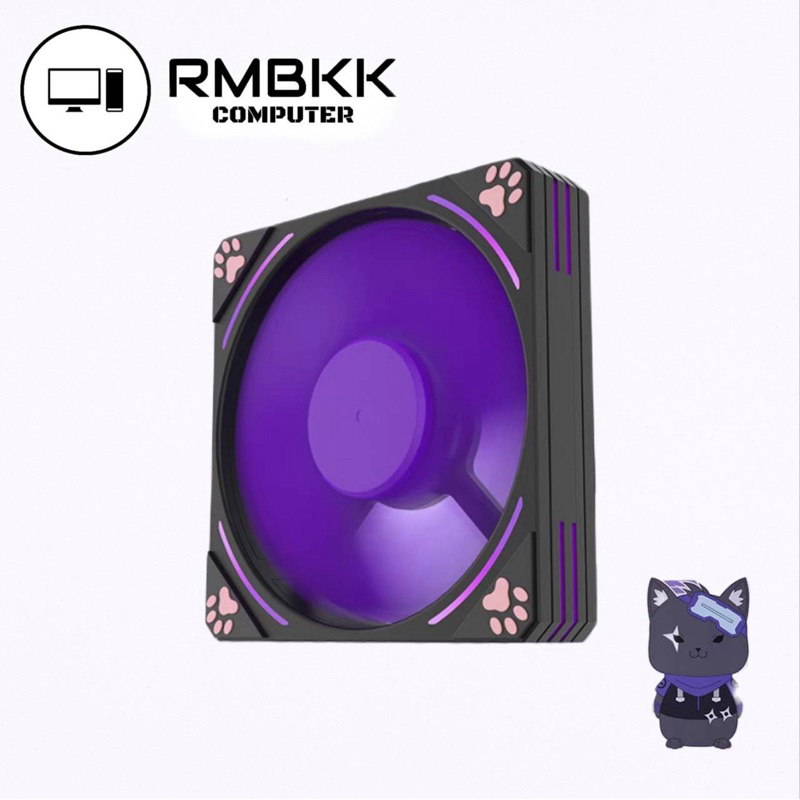 (พร้อมส่ง) พัดลมเคส แมวดำ ARGB (Reverse Edition) COLORFIRE Purple Shadow 120PRO Fan