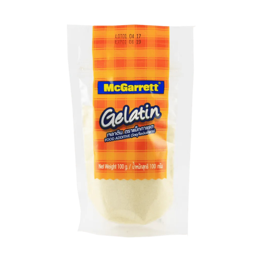 แม็กกาแรต เจลาติน 100กรัม Mcgarrett Gelatin 100g. exp04/27