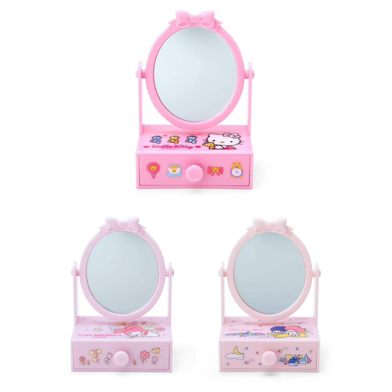 ลิ้นชักตั้งโต๊ะพร้อมกระจก Sanrio Kitty/My Melody/Little Twinstar