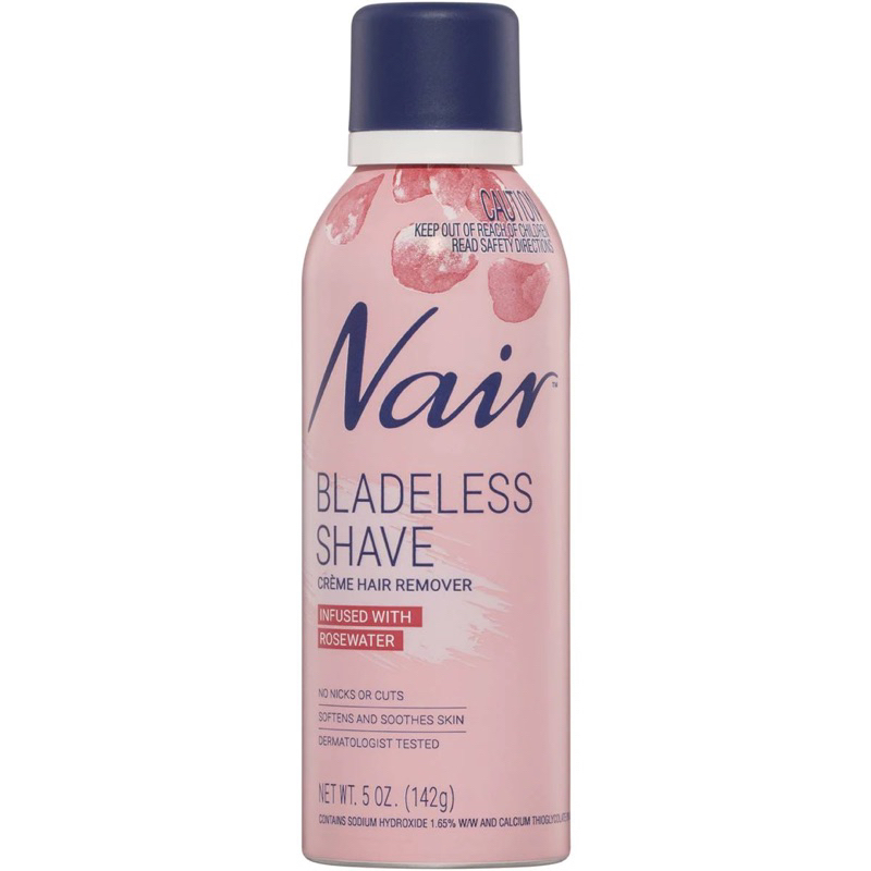 ครีมกำจัดขน Nair Bladeless Shave Rosewater 142g