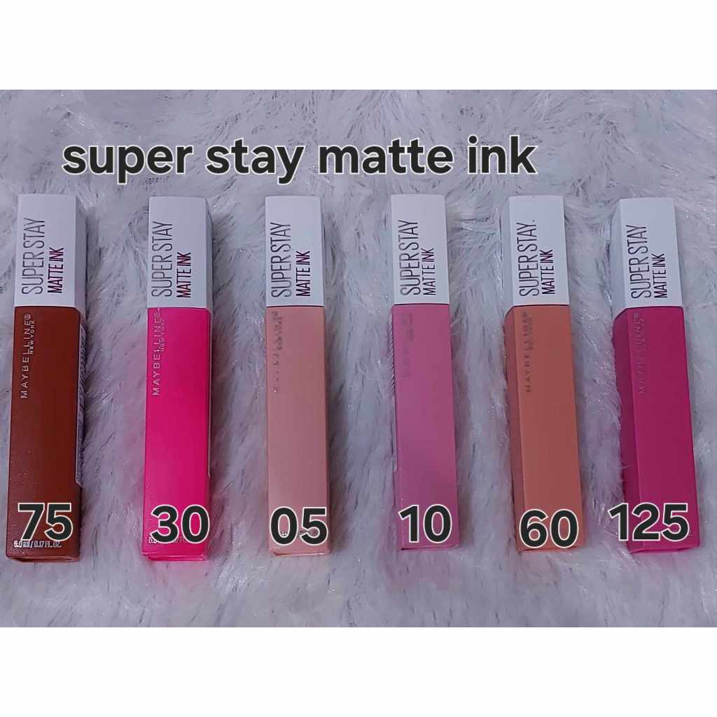 MAYBELLINE Super Stay matte Ink ลิปแมท #05 #60 #55 #10 #30 #35 #15 #160#120 #180 #75 #50 #125 สินค้าพรีออเดอร์ พร้อมส่ง