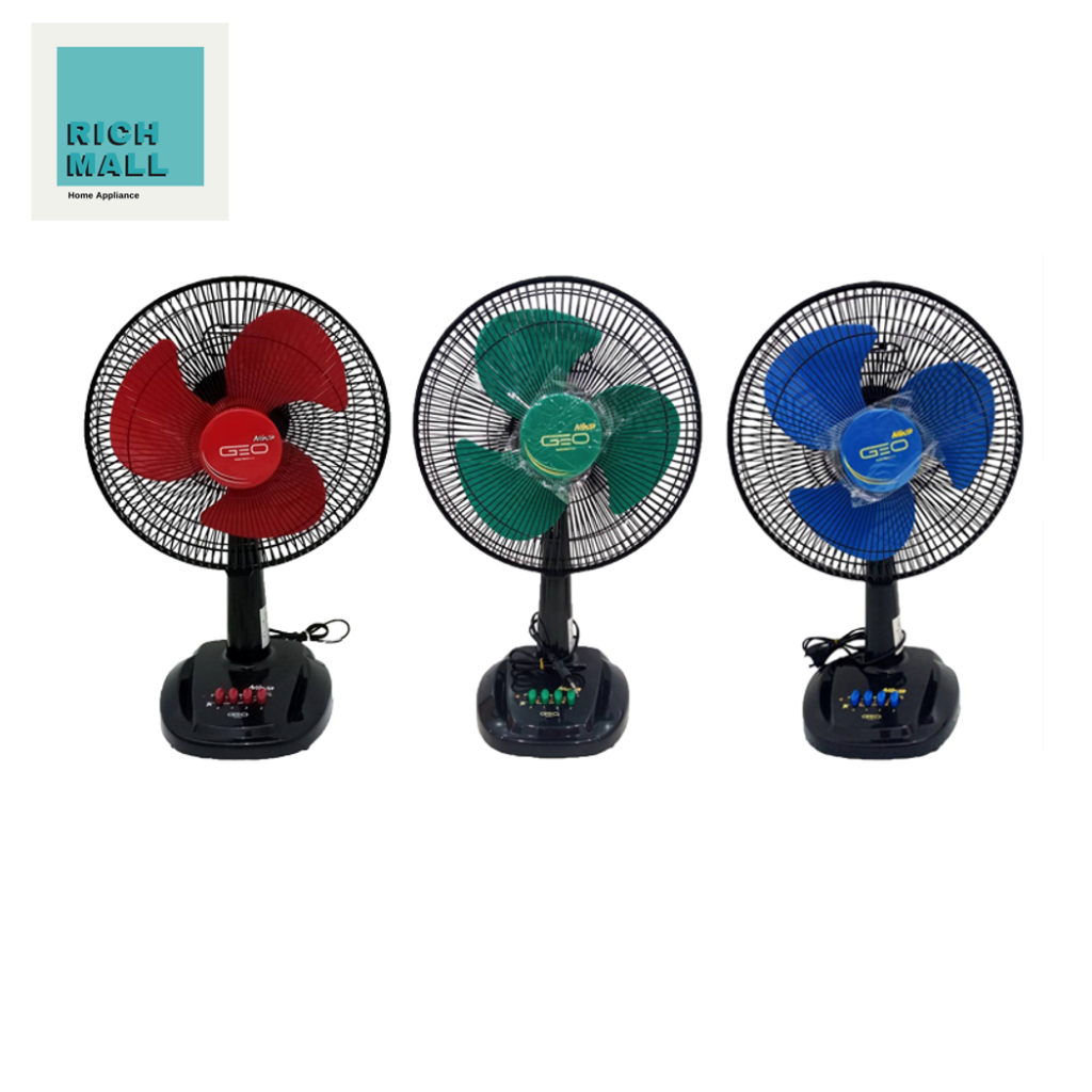 GEO พัดลมตั้งโต๊ะ 12 นิ้ว 3 ใบพัด GEO12B