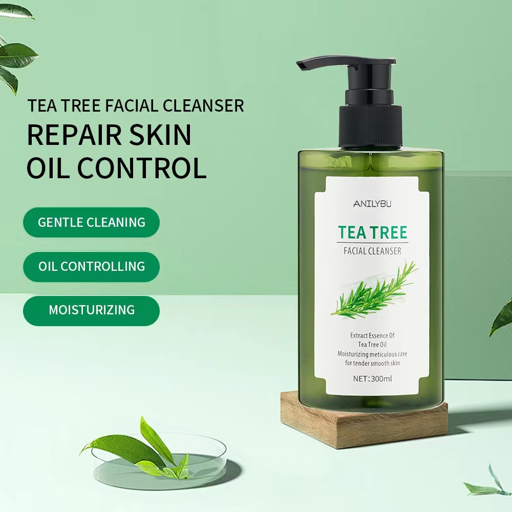 ANILYBUเจลล้างหน้าทีทรี pH Balance 5.5 สูตรอ่อนโยน สำหรับคนเป็นสิว และผิวแพ้ง่าย Tea Tree Facial Cleanser 300ml