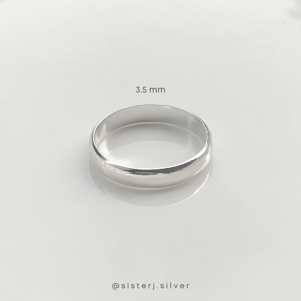 Sister J | silver925 | แหวนเงินแท้หน้าโค้ง 3.5 mm | (curve) basic ring 3.5 mm